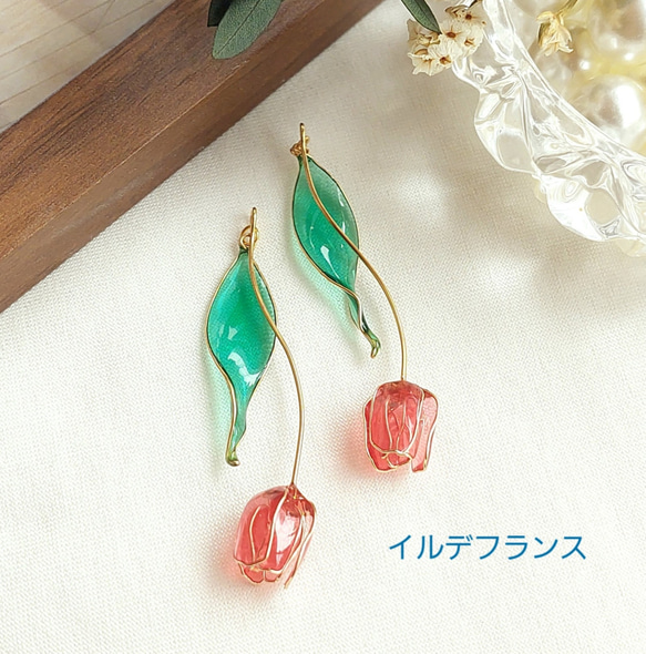 ❁﻿特集掲載❁﻿春のキャンバス ｰ Tulip ピアス/イヤリング アクセサリー チューリップ 9枚目の画像