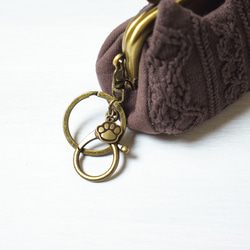 ミルクチョコ・アズネコ・ミニがま口ポーチ 5枚目の画像