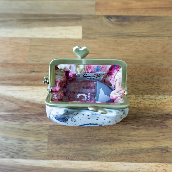 ミルクチョコ・アズネコ・ミニがま口ポーチ 10枚目の画像