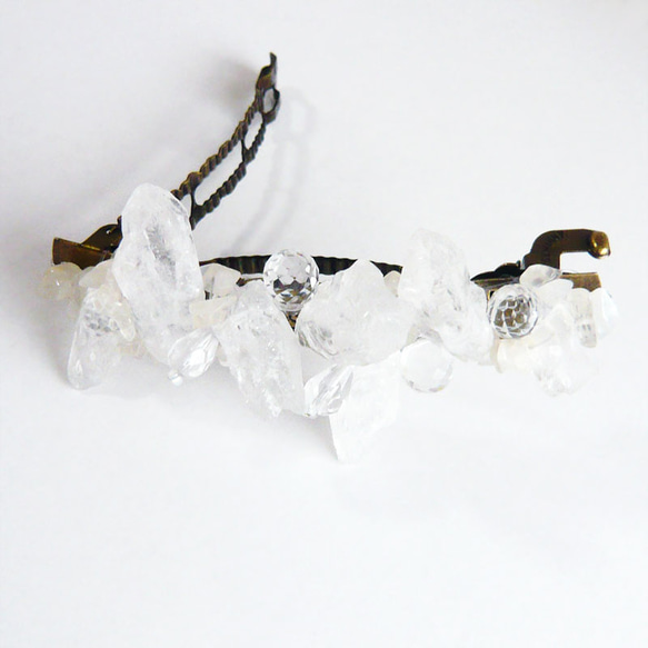 氷柱クリスタルのバレッタ 5枚目の画像