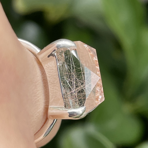 シルバー ルチルクォーツ マーキスカット リング 【公式通販】