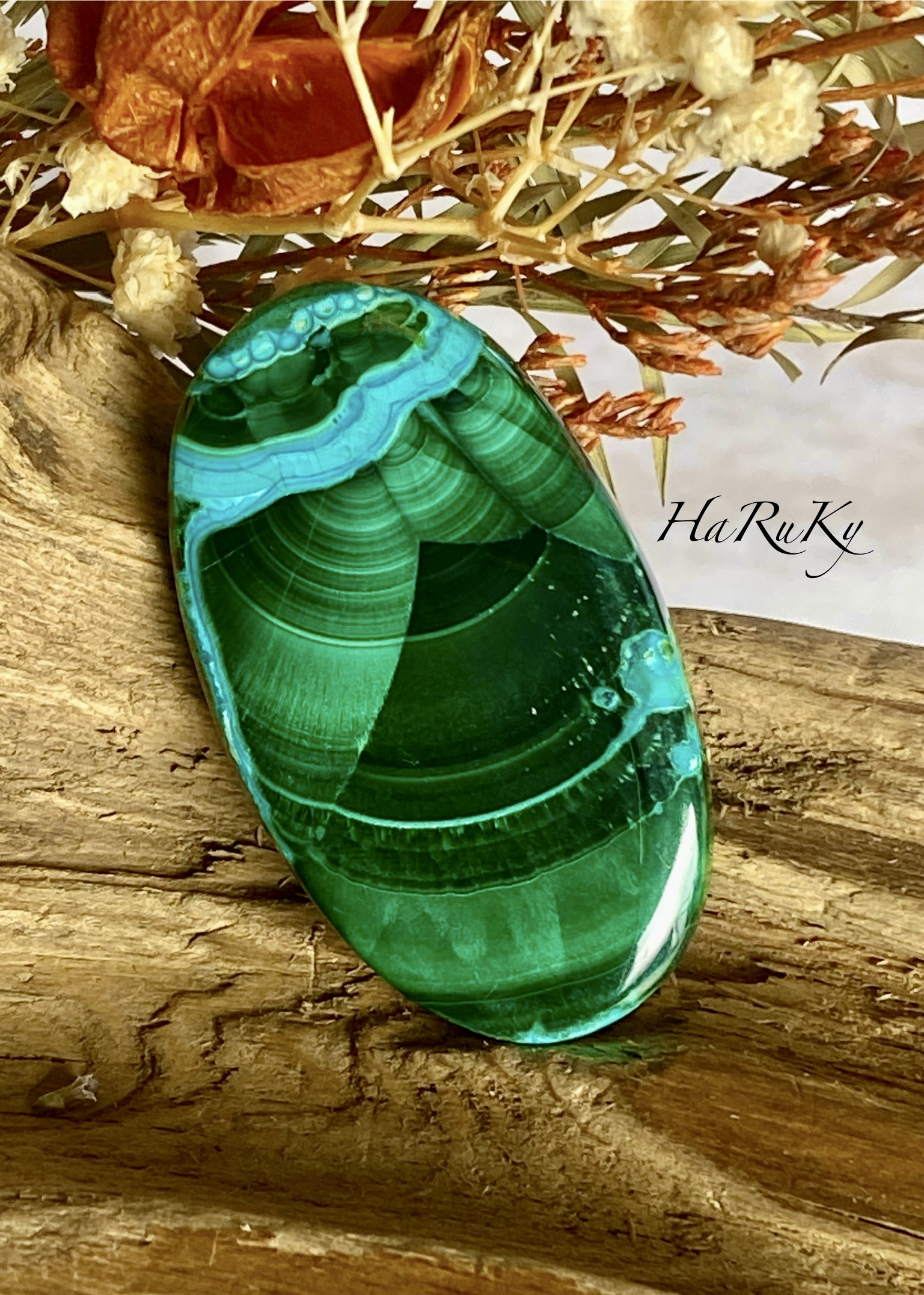 ハイグレード♢シャトヤントマラカイト&クリソコラ ルース 26 天然石 天然色