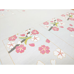 合作作品手繪友禪染色包包吊飾櫻花藍 第13張的照片