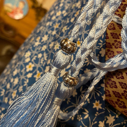 着物 洗える 化繊 ワンピース ドレス ハンドメイド リメイク 帯サッシュベルト KW-335 9枚目の画像