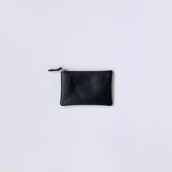 手に馴染むレザーポーチ　「Tha phae pouch (Sサイズ / black)」 2枚目の画像