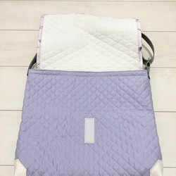 底角補強！スワン柄キルティングショルダーバッグ　図書袋　通園バック 5枚目の画像