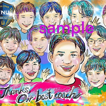 デジタル似顔絵のプレゼント/額、花、リボン、手提げつき