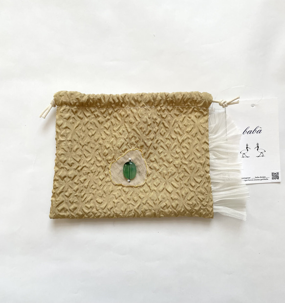 omamori「カケラ」ミニ巾着[ジャガード・宝石] 10枚目の画像