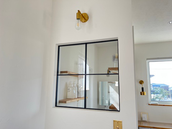 Sａ オーダー FIX窓 アイアン チェッカーガラス W(幅)1100㎜×H(高さ)1000㎜ 1枚目の画像