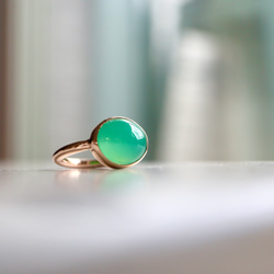 K10[オーストラリアの新緑chrysoprase]ring 2枚目の画像