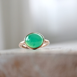 K10[オーストラリアの新緑chrysoprase]ring 1枚目の画像