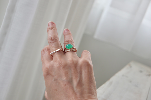 K10[オーストラリアの新緑chrysoprase]ring 3枚目の画像