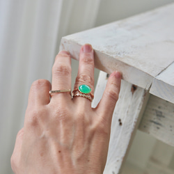 K10[オーストラリアの新緑chrysoprase]ring 5枚目の画像