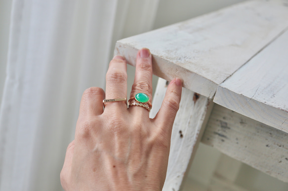 K10[オーストラリアの新緑chrysoprase]ring 5枚目の画像