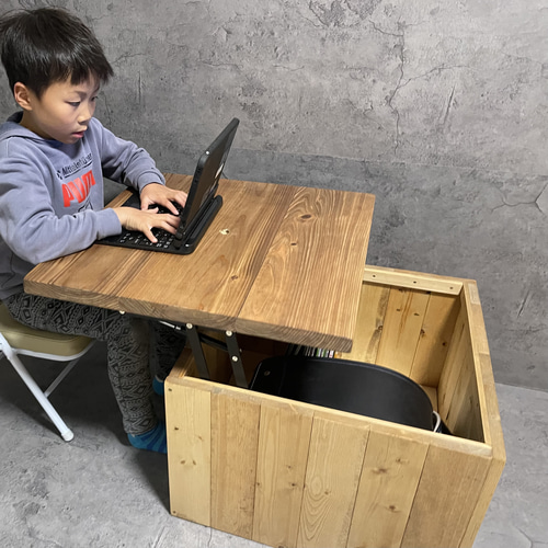 どこでも子供部屋BOX】勉強机にもなるランドセル収納用ボックス