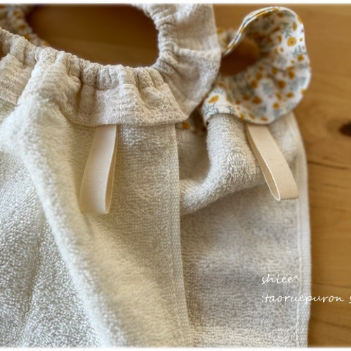 大人気❤︎刺繍ガーゼフリルが可愛いタオルエプロン☆まとめ買い