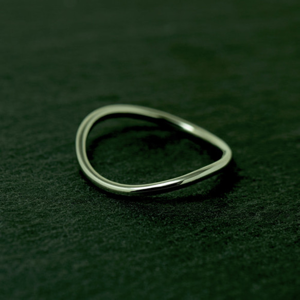 Pure Circle Curve Ring / プラチナ900 指輪  / 受注製作プラチナ　オーダーメイド 4枚目の画像