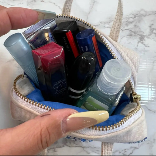 ミニボストンバッグ❤️ミニバッグチャーム/ナプキンポーチ／ライナー