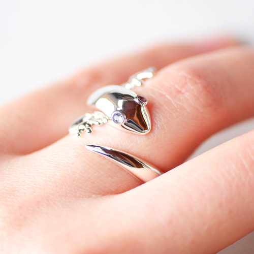 ⬛︎ Gecko Odd-eye ring #10.5【ラブラドライト&ピンク・トルマリン