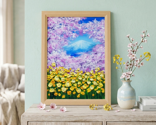 油絵【祝祭の富士】富士山 絵画 油彩画 原画 風景画｜ アート