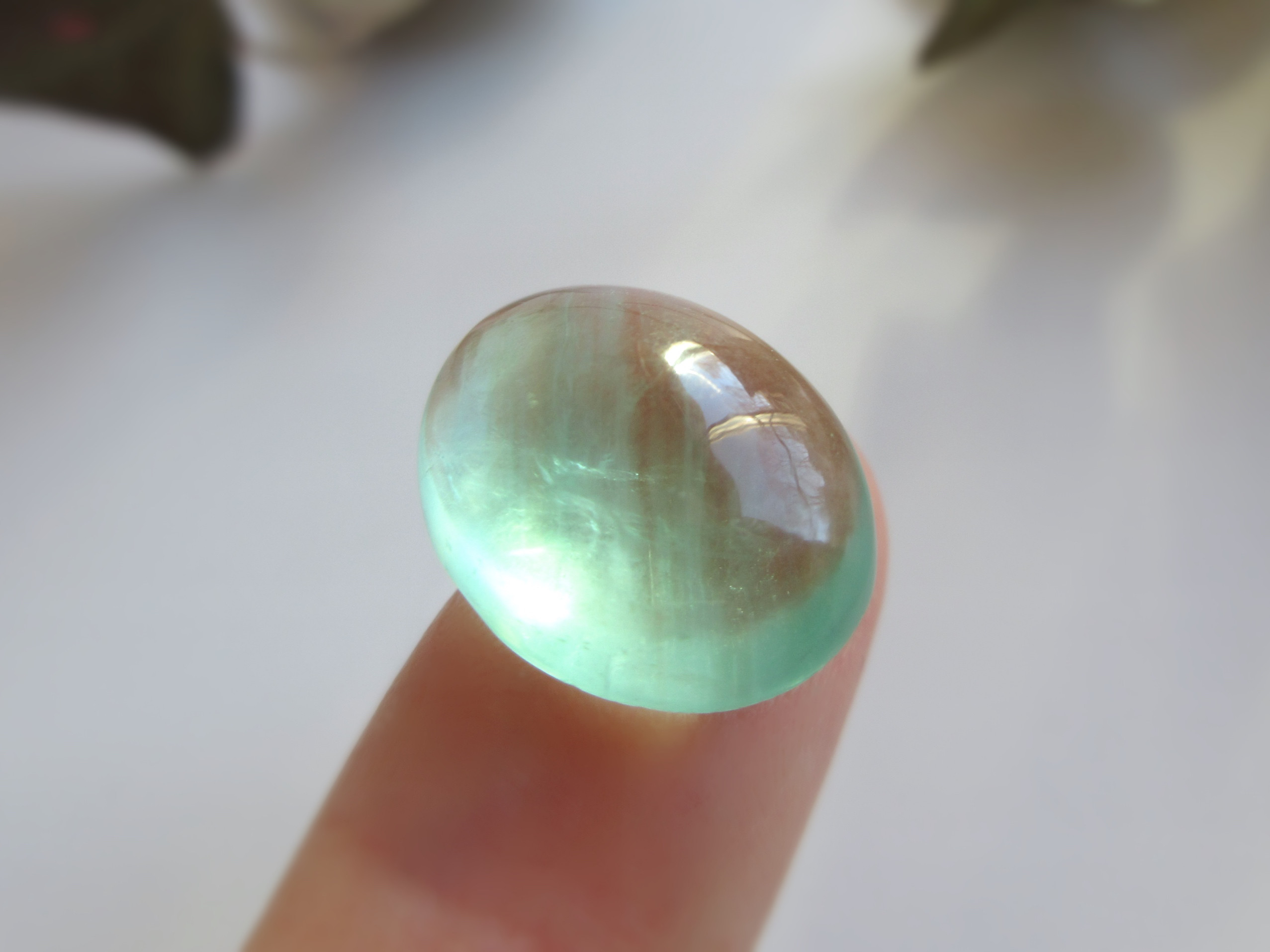 【36g】中国 ヤオガンシャン産 パープルファントム クリアブルーフローライト