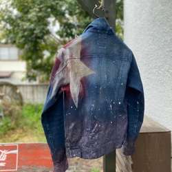 新品　IMPRESTORE I.M.S.T. Gジャン デニムジャケット　ペンキ selle glant デニムジャケット gジャン SILVER PAINT DENIM