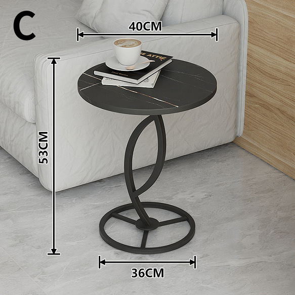 サイドテーブル ユニーク デザイン スレート天板 シンプル モダン おしゃれ インテリア コンパクト ch-1371 10枚目の画像