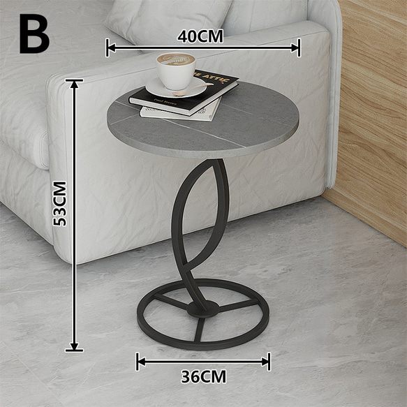 サイドテーブル ユニーク デザイン スレート天板 シンプル モダン おしゃれ インテリア コンパクト ch-1371 9枚目の画像