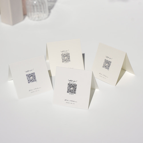 QR印字【席札】simple013Q/hikica【sd011】 席次表・席札・メニュー表