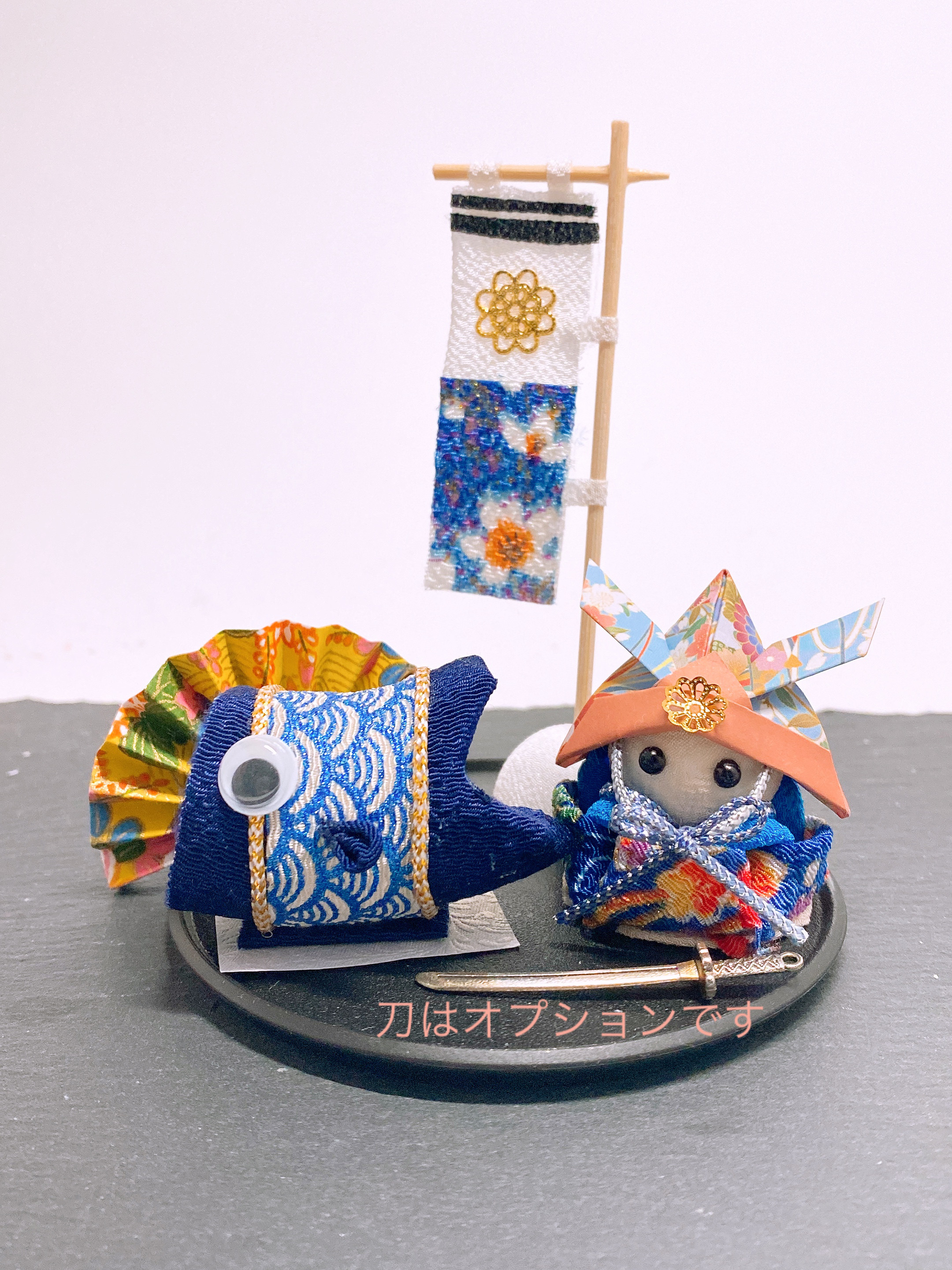 購入済】端午の節句 つまみ細工 五月人形 ちりめん細工 - メルカリ