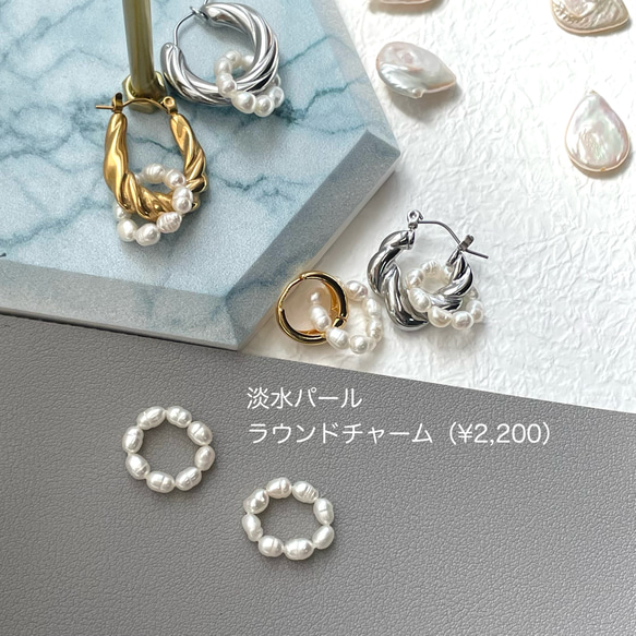 つけっぱなし！OK♡金属アレルギー対応　316L サージカルステンレス　ドロップ フープ 楽々着脱ワンタッチ ピアス　 5枚目の画像