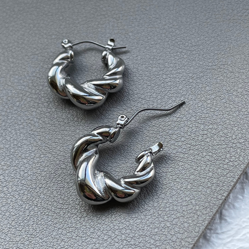 VINTAGE ヴィンテージ TWIST ツイストフープピアス シルバー925