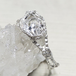 鉱物の表情 herkimer＊925 lace ring 5枚目の画像