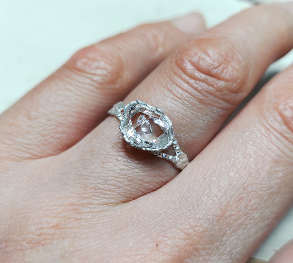 鉱物の表情 herkimer＊925 lace ring 7枚目の画像