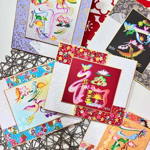 送料無料】お好きな文字をお描きします（一文字オリジナル台紙仕上げ