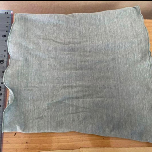 手染めゆったりやわらかリネン麻100%若草グリーンネックウォーマー新品  