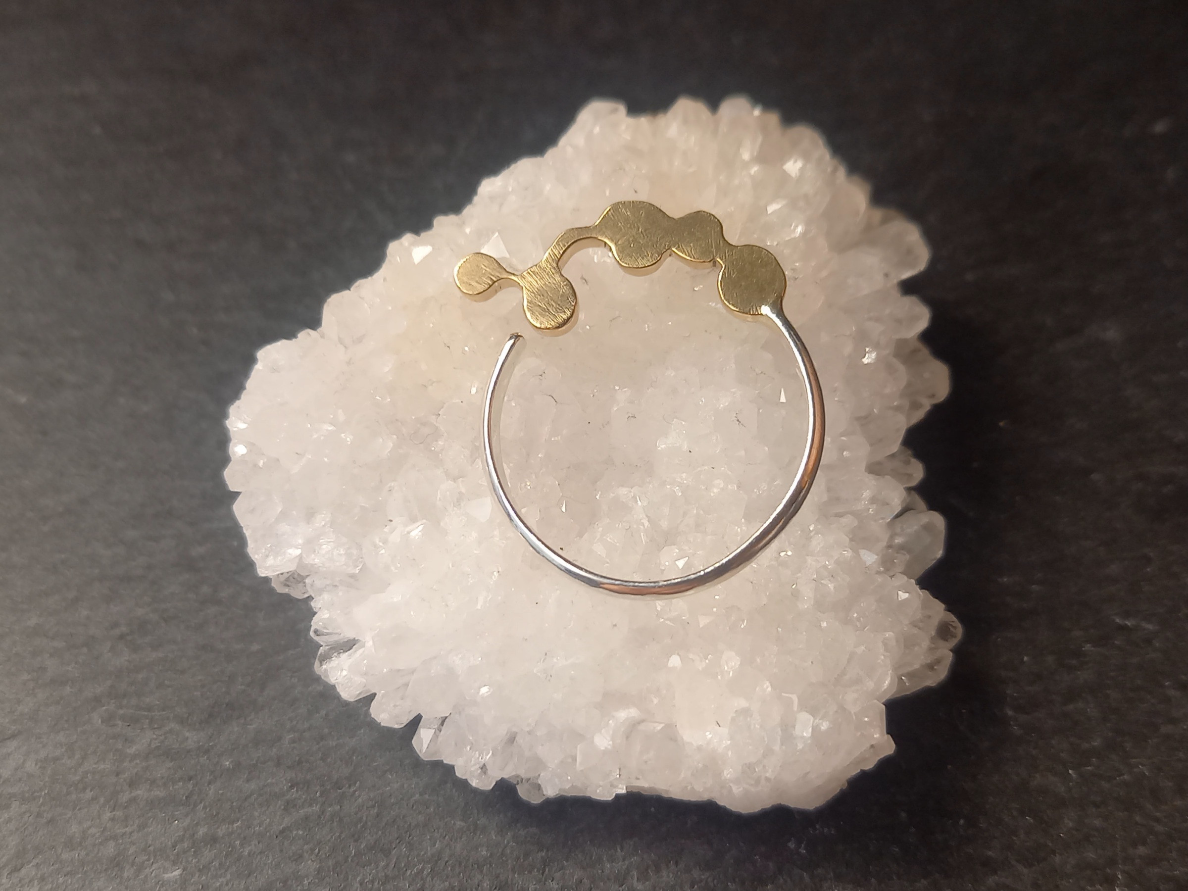 Utoka ☆   silver ×brass   あわぷく リング