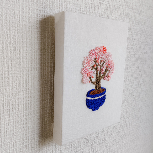 ファブリックパネル　桜の盆栽 2枚目の画像