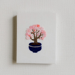 ファブリックパネル　桜の盆栽 1枚目の画像