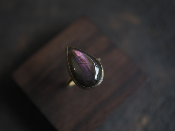 labradorite brass ring (kau) 4枚目の画像