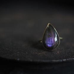 labradorite brass ring (kau) 9枚目の画像