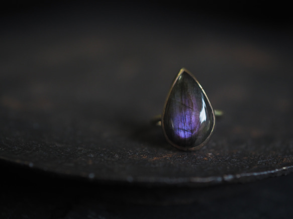 labradorite brass ring (kau) 9枚目の画像