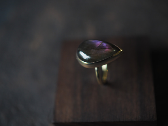 labradorite brass ring (kau) 7枚目の画像