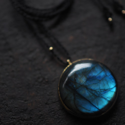 labradorite brass necklace (rougetsu) 4枚目の画像