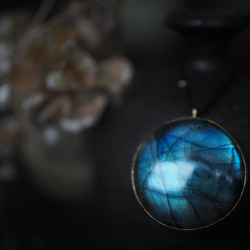 labradorite brass necklace (rougetsu) 5枚目の画像