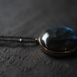 labradorite brass necklace (rougetsu) 11枚目の画像