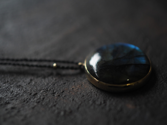 labradorite brass necklace (rougetsu) 11枚目の画像