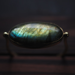 labradorite brass bangle (harusame) 6枚目の画像