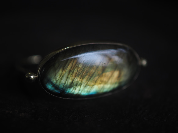 labradorite brass bangle (harusame) 11枚目の画像