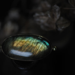 labradorite brass bangle (harusame) 1枚目の画像